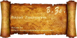 Bazsó Zsuzsanna névjegykártya