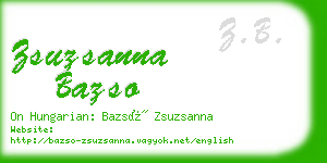 zsuzsanna bazso business card